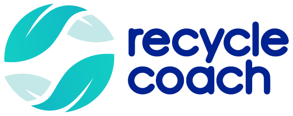 Blue logo for Recycle Coach waste management phone app