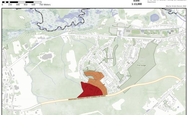 A map showing the location of the Brison Rezoning Request