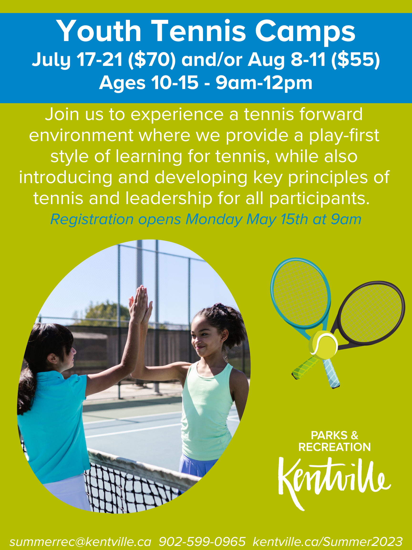Youth Tennis Camp Poster