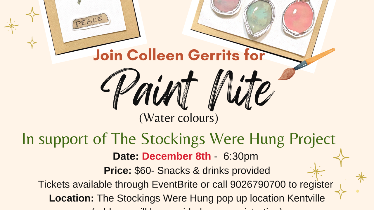 CHANGE OF DATE - HOLIDAY PAINT NITE WITH COLLEEN GERRITS