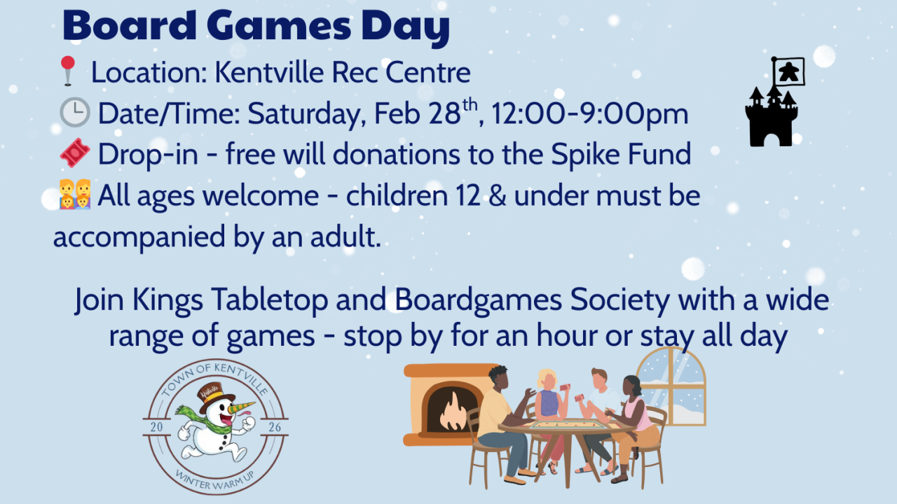 Board Games Day, Feb 28, Winter Warm-Up