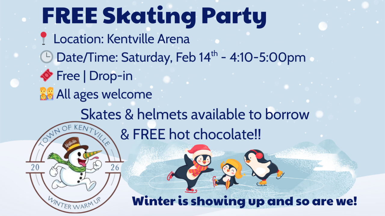 Free Skating, Feb 14, Winter Warm-Up event, 4:10pm to 5:00 pm