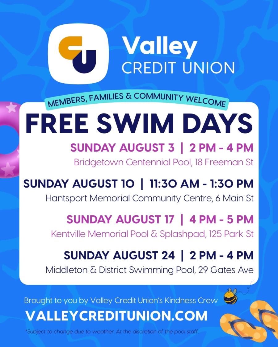 Free Swim - Valley Credit Union