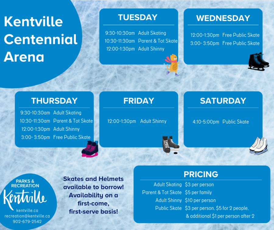 Centennial Arena Skate Times Schedule and Pricing