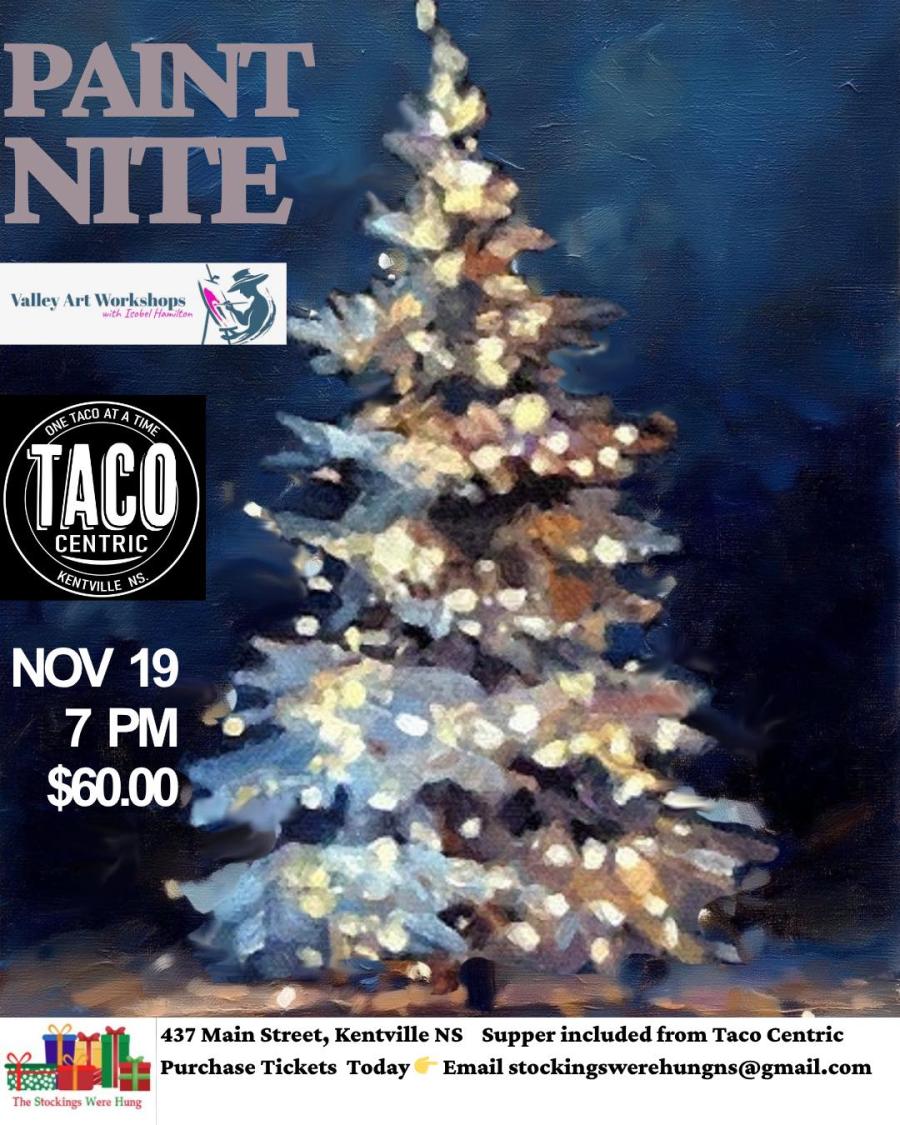 Stockings were hung Paint Night 