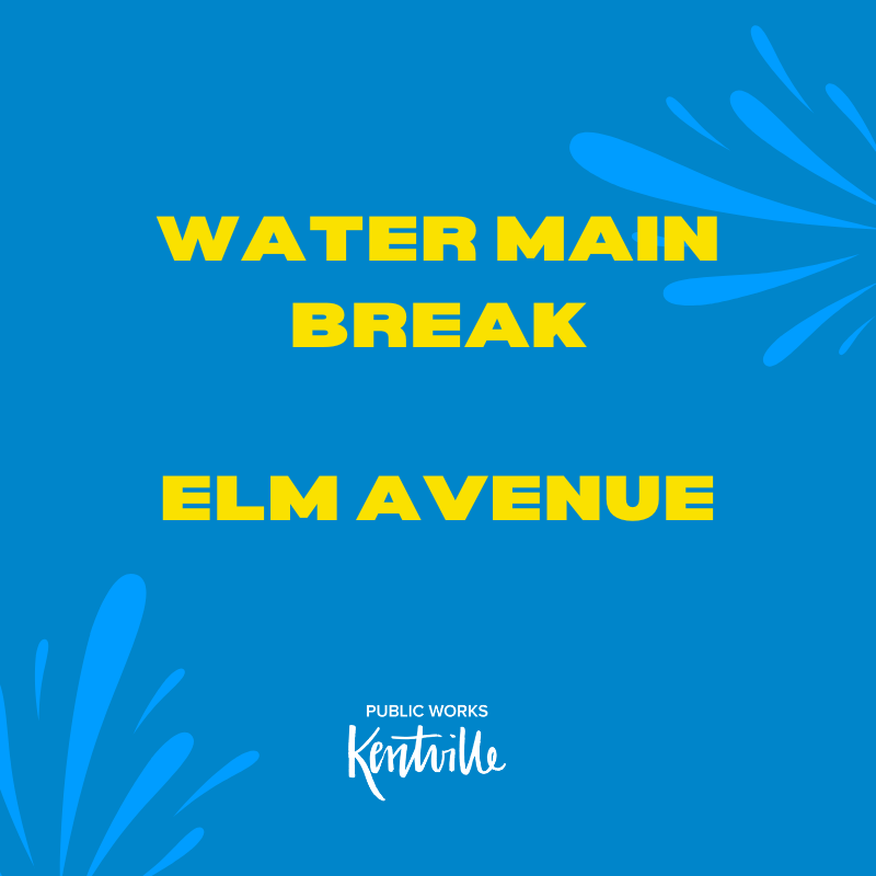 Elm Avenue Water Main Break