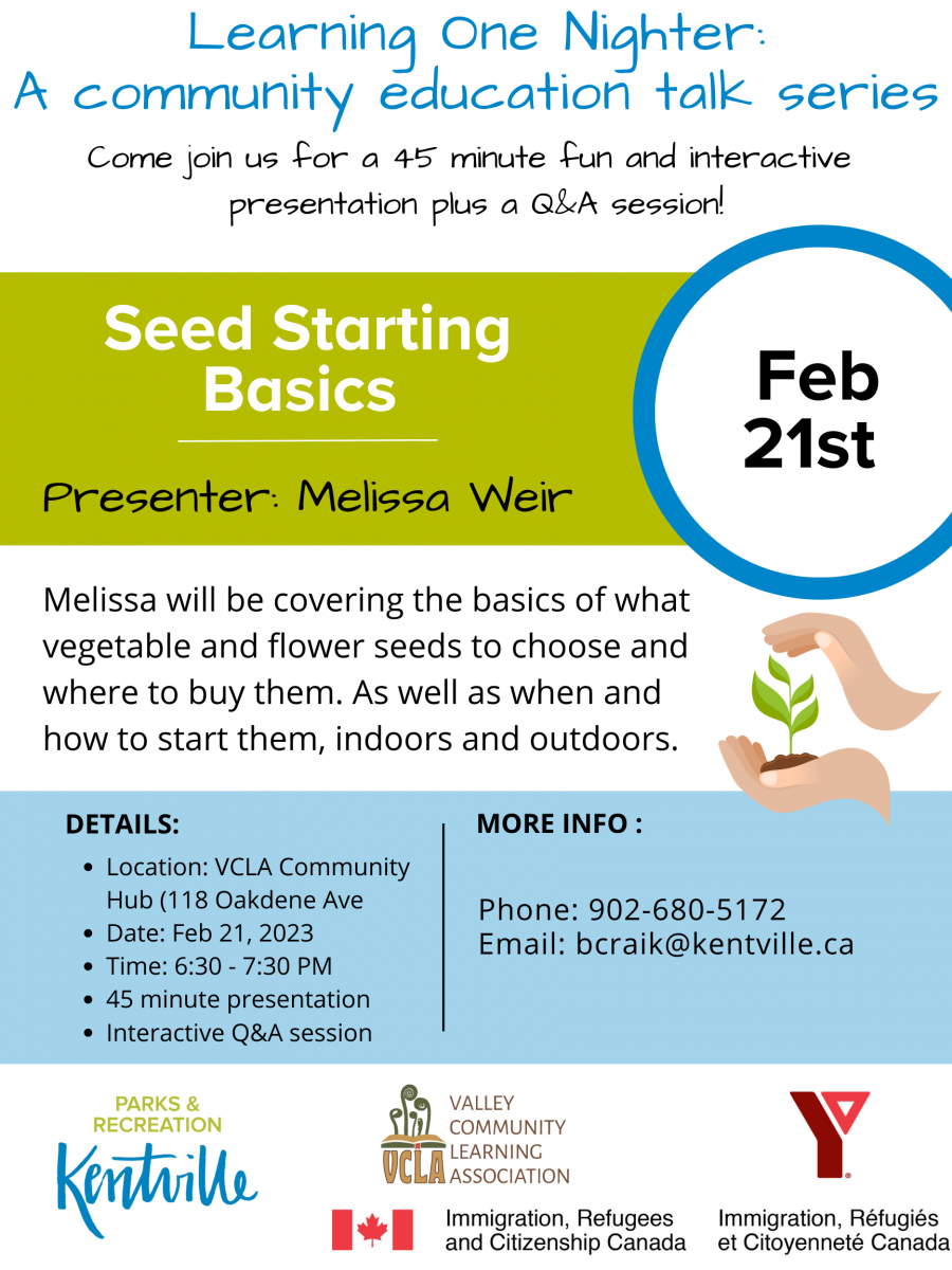 Melissa will be covering the basics of what vegetable and flower seeds to choose and where to buy them. As well as when and how to start them, indoors and outdoors.