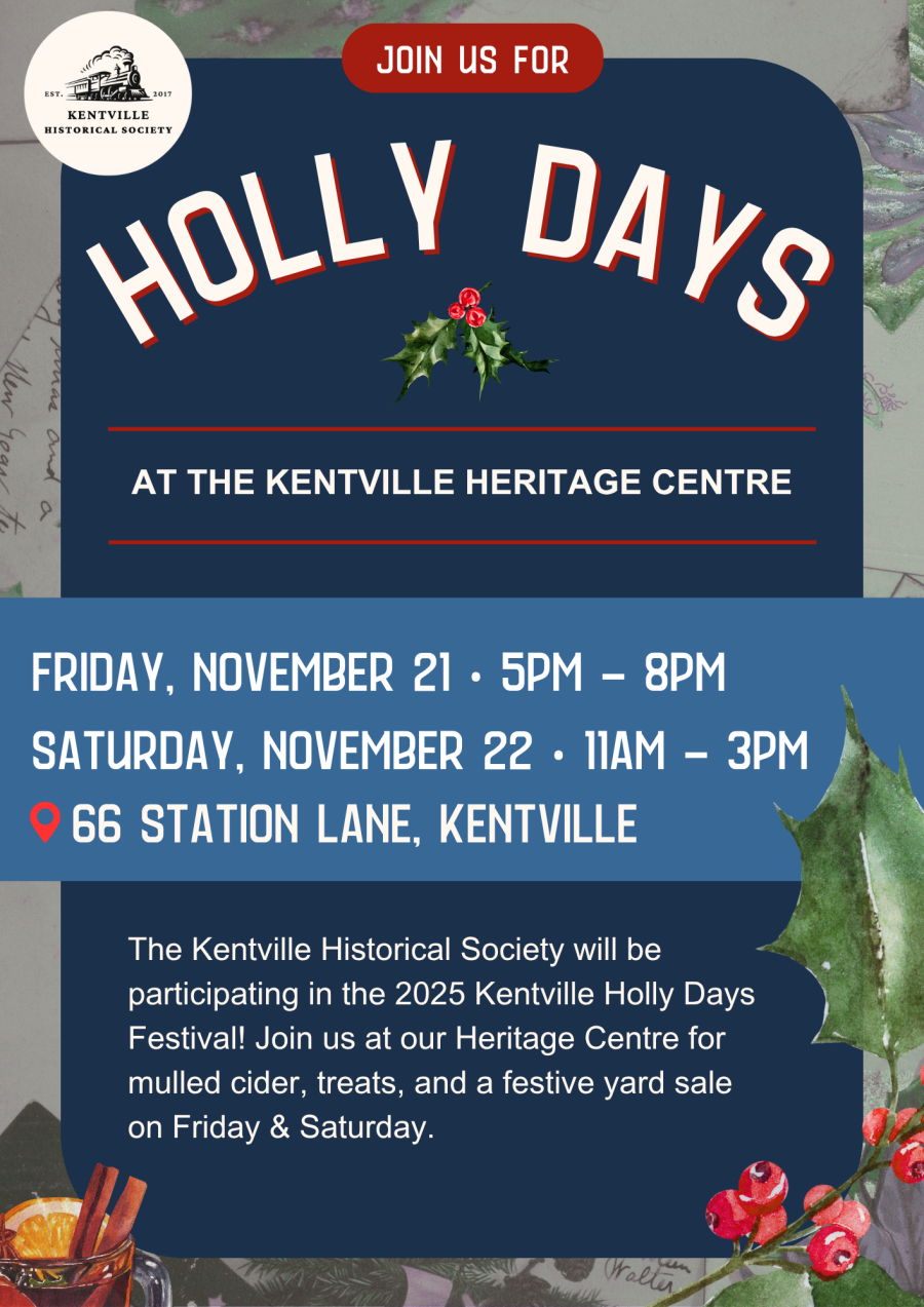 poster for holly days at the heritage centre