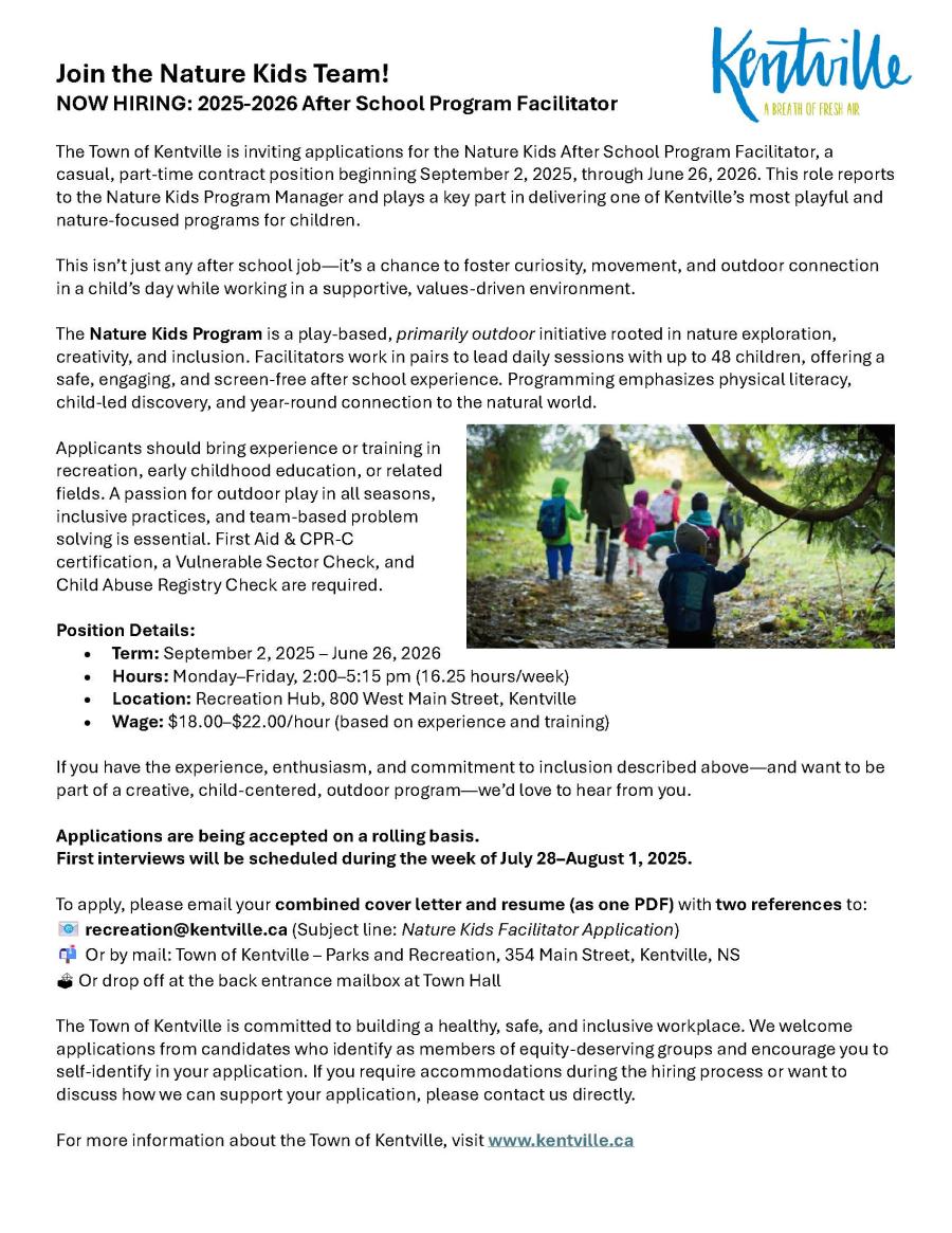 Nature Kids After School Program Facilitator