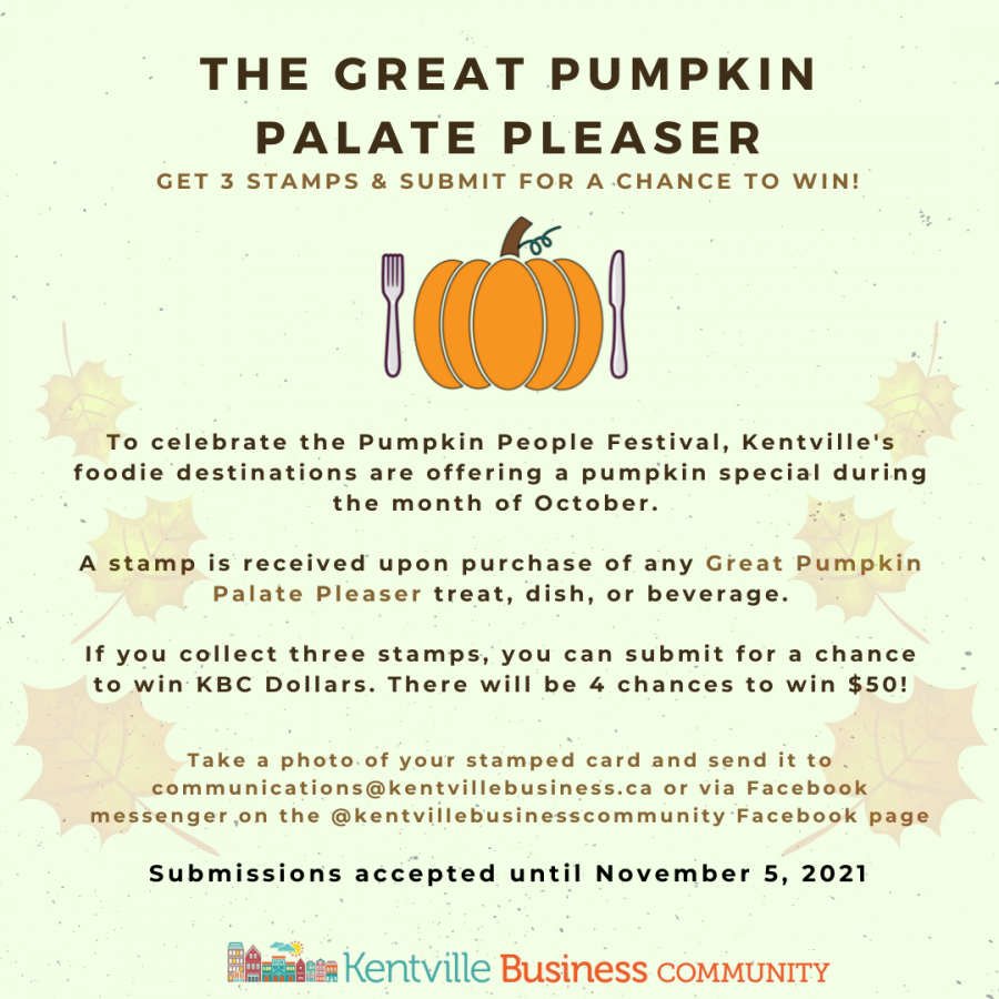 An ad for the Pumpkin Palate Pleaser event run by KBC