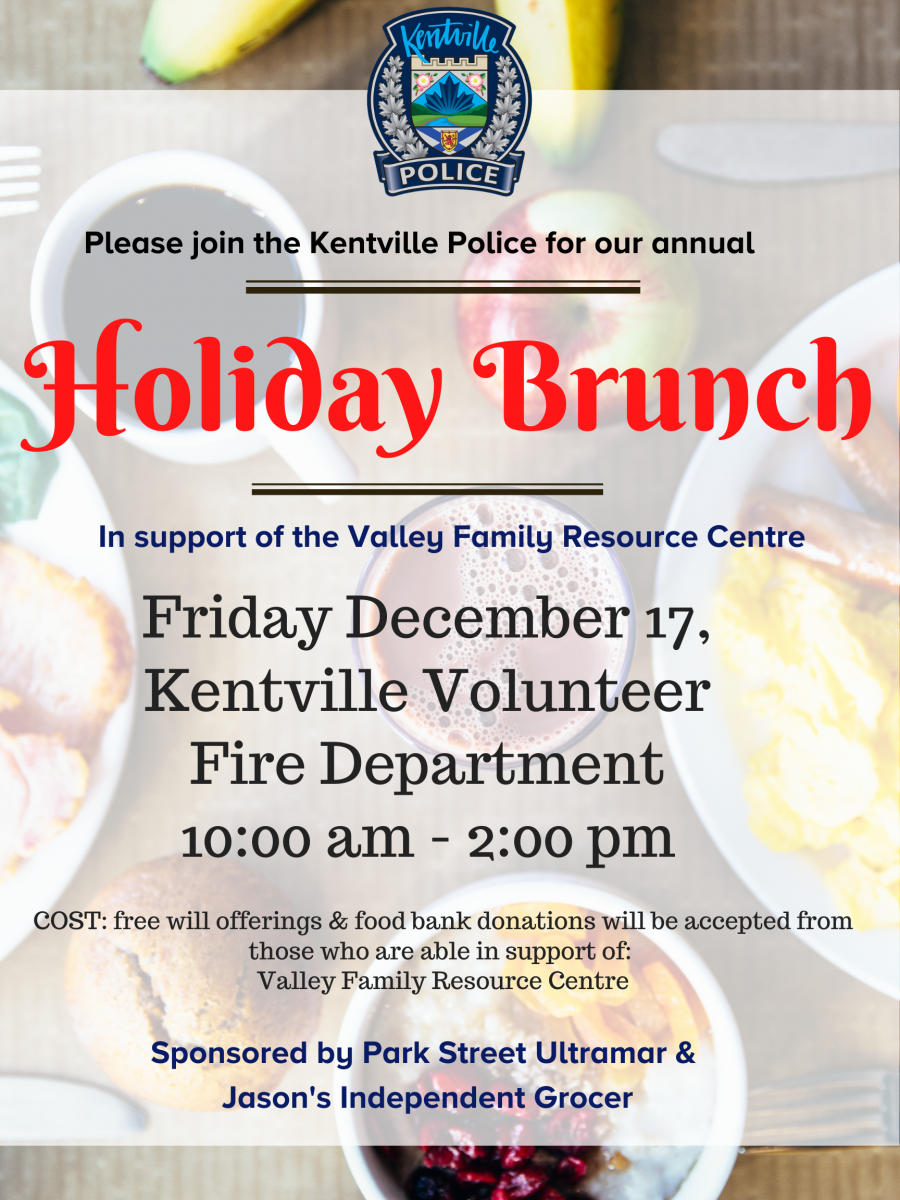 a poster showing details of a fundraising brunch