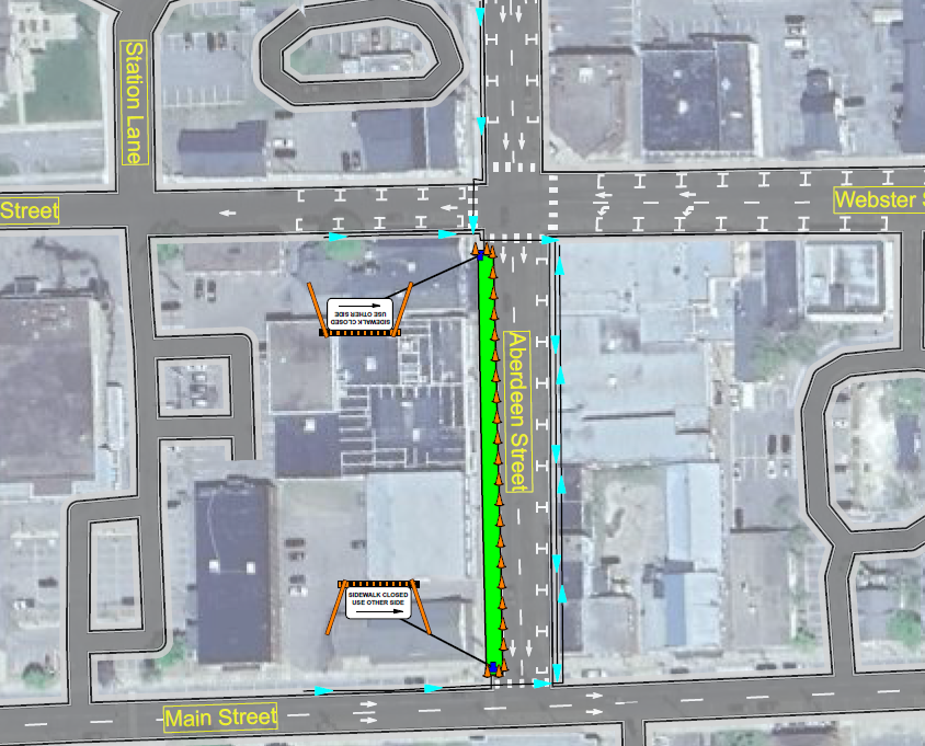 A MAP showing restricted parking areas