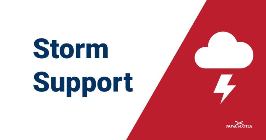 a logo says "storm support"